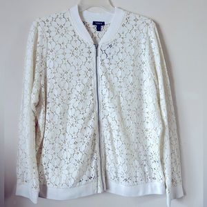 Torrid lace bomber jacket!